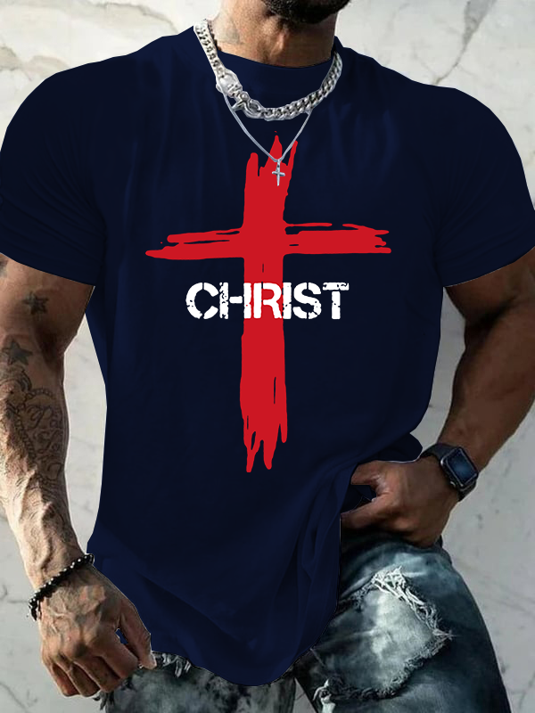 Christ Cross Christian Cotton T-Shirt