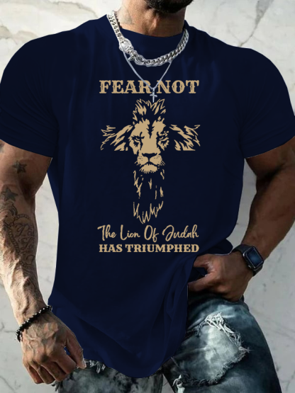 Fear Not Jesus God Christian Cotton T-Shirt