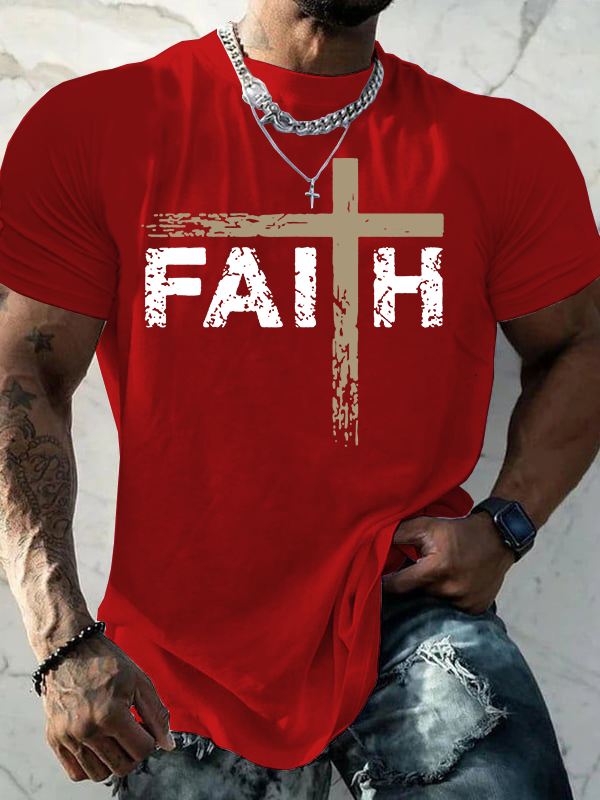 Faith Jesus God Christian Cotton T-Shirt