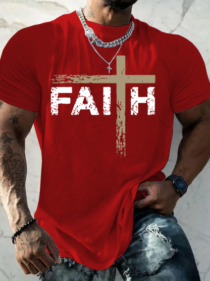 Faith Jesus God Christian Cotton T-Shirt