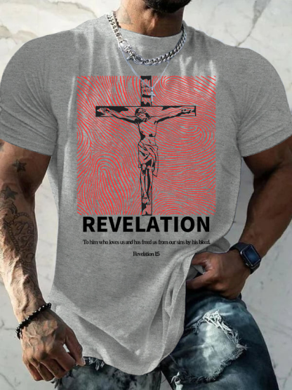 Revelation Who Loves Us  Jesus God Christian Cotton T-Shirt