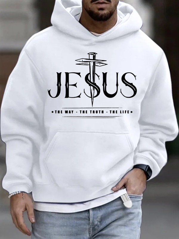 Jesus The Way The Truth The Life Christian Cotton Hoodie