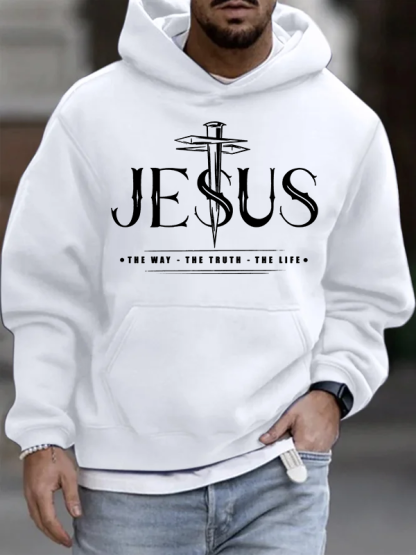 Jesus The Way The Truth The Life Christian Cotton Hoodie