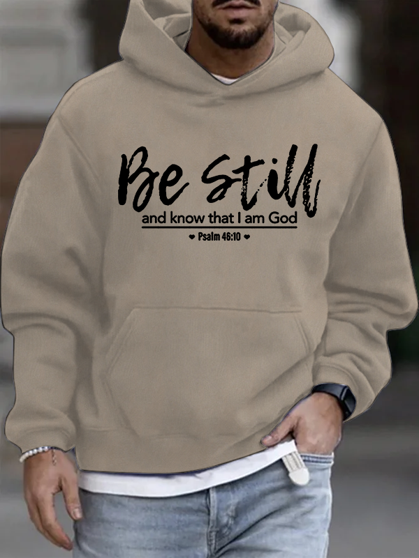 Psalm 46:10 Christian Cotton Hoodie