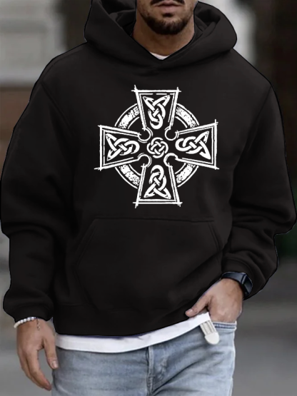 Celtic Cross Christian Cotton Hoodie