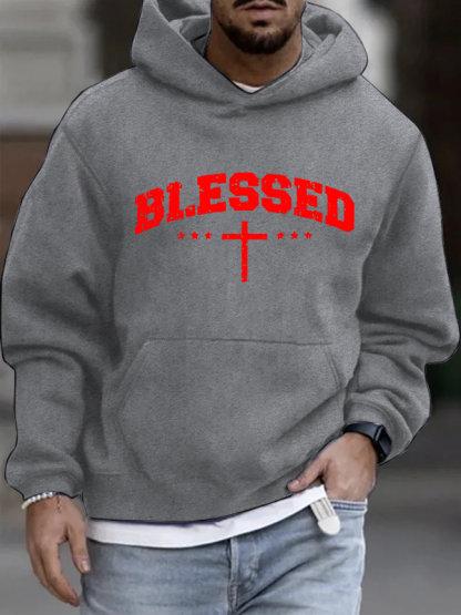 Blessed Cross  Christian Cotton Hoodie