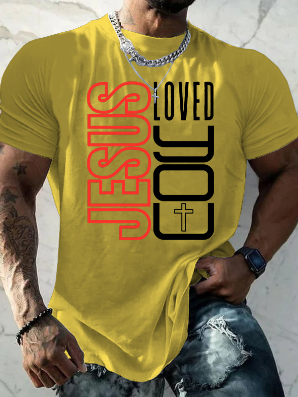 Jesus Loves You Jesus God Christian Cotton T-Shirt