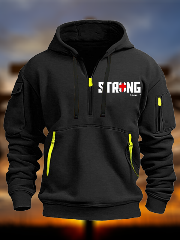 Strong - Joshua 1:9 Jesus God Christian Zipper Hoodies