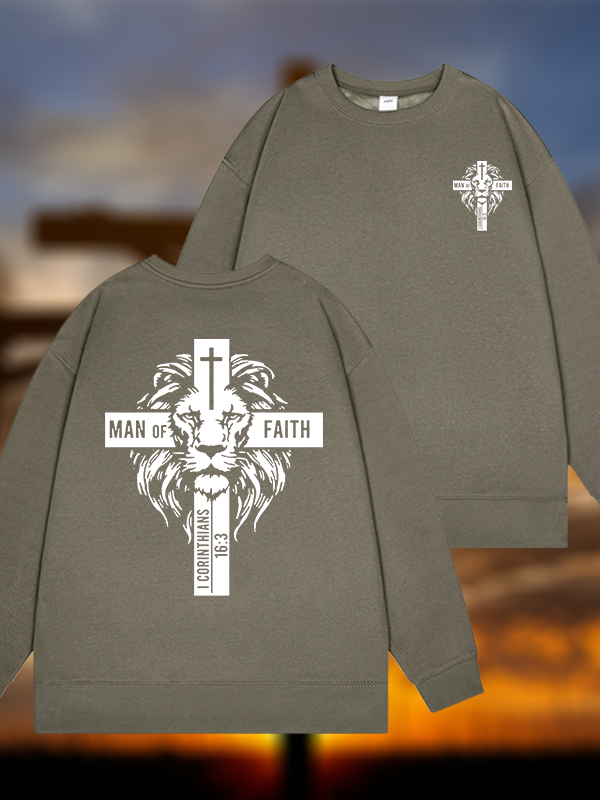 Man of Faith Jesus God Christian Sweatshirt
