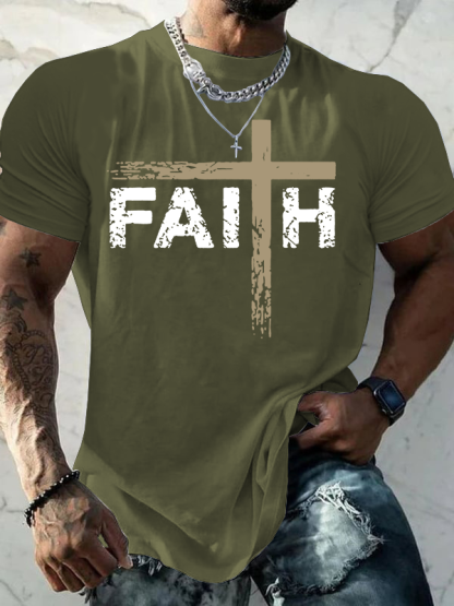 Faith Jesus God Christian Cotton T-Shirt