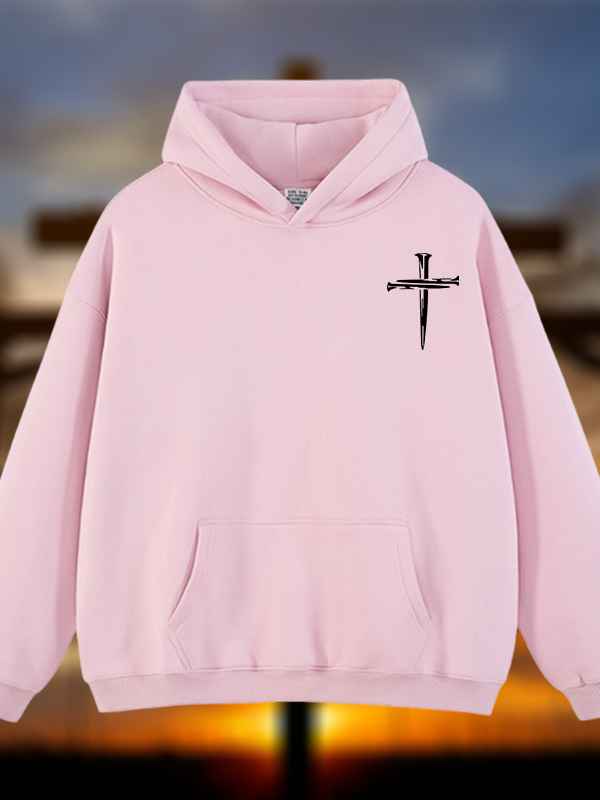 Cross Jesus God Christian Plush Fleece-Lined Hoodie