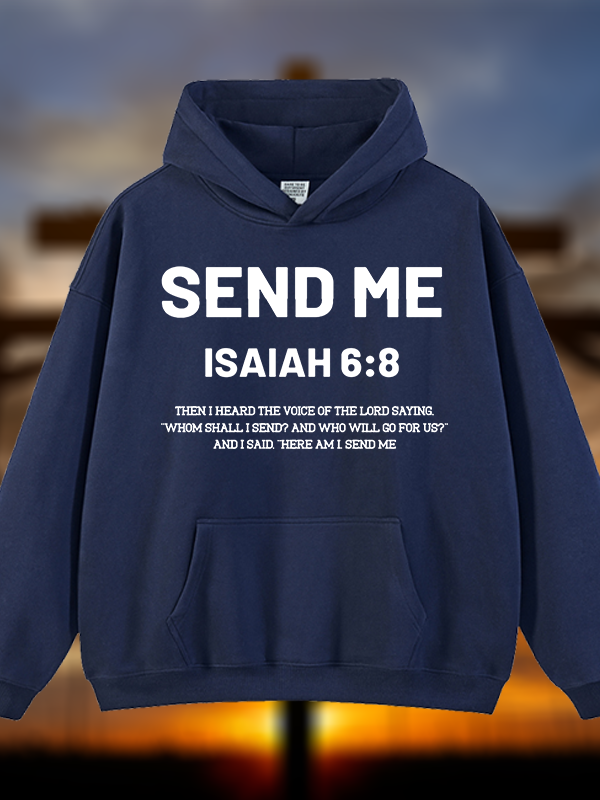 Send Me Jesus God Christian Plush Fleece-Lined Hoodie