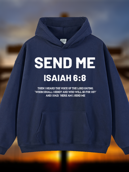 Send Me Jesus God Christian Plush Fleece-Lined Hoodie