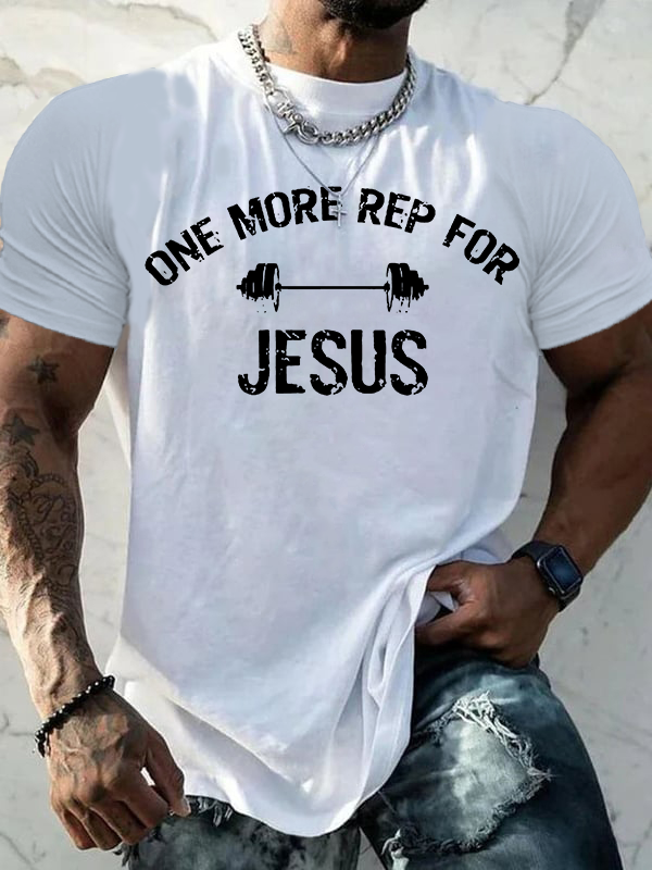 One More Rep for Jesus Christian Cotton T-Shirt