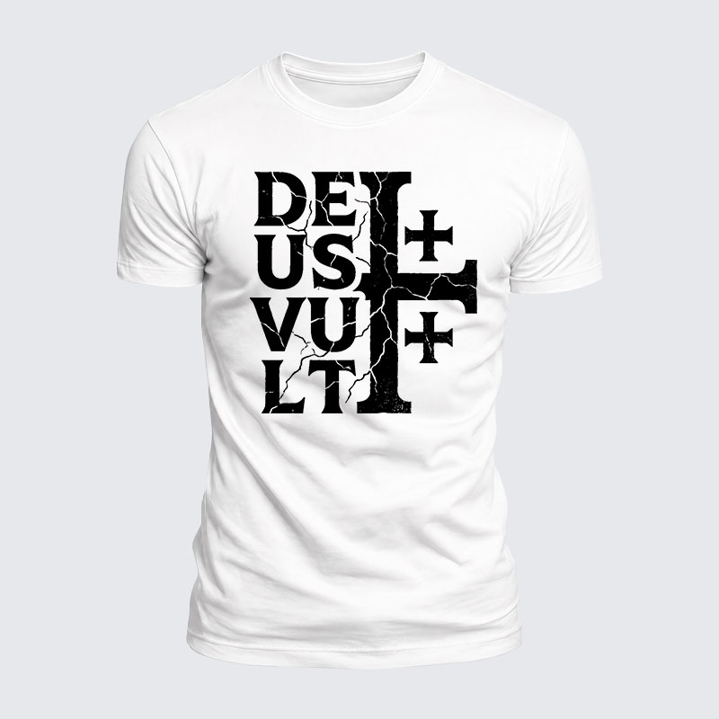 [Copy]Deus Vult Jesus God Christian  – Luxe Mercerized Interlock Cotton Tee