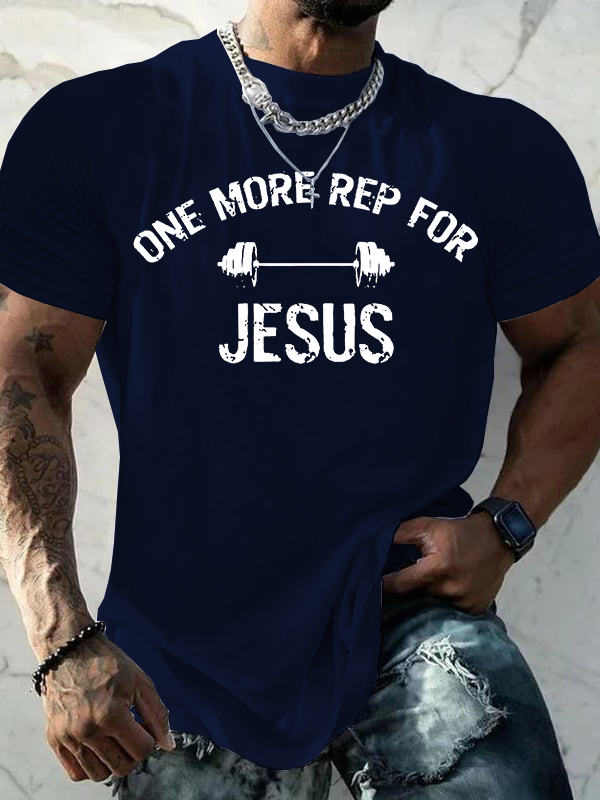One More Rep for Jesus Christian Cotton T-Shirt