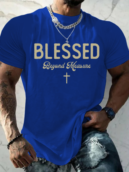 Blessed Beyond Measure Jesus God Christian Cotton T-Shirt