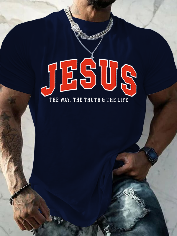 Jesus The Way The Truth And The Life Jesus God Christian Cotton T-Shirt