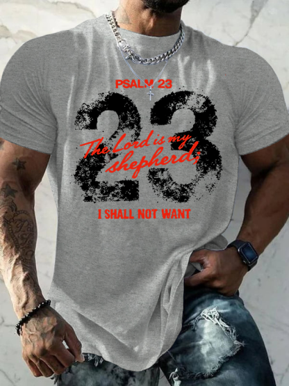 Psalm 23 Jesus God Christian Cotton T-Shirt