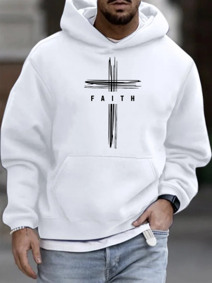 Faith Cross Christian Cotton Hoodie