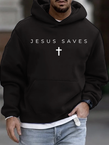 Jesus Saves Christian Cotton Hoodie
