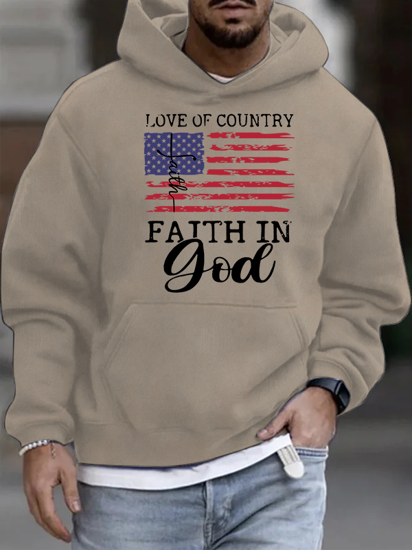 Faith In God Christian Cotton Hoodie
