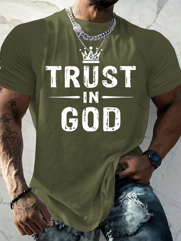 Trust in God Jesus God Christian Cotton T-Shirt