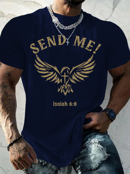 Send Me Isaiah 6:8 Jesus God Christian Cotton T-Shirt