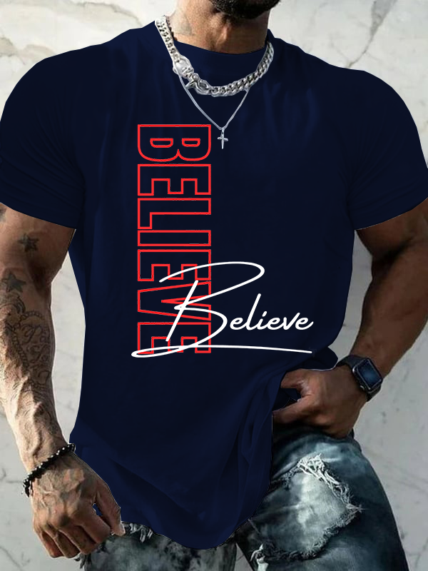 Believe Jesus God Christian Cotton T-Shirt