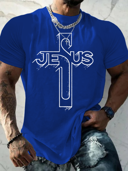 Jesus Cross Jesus God Christian Cotton T-Shirt
