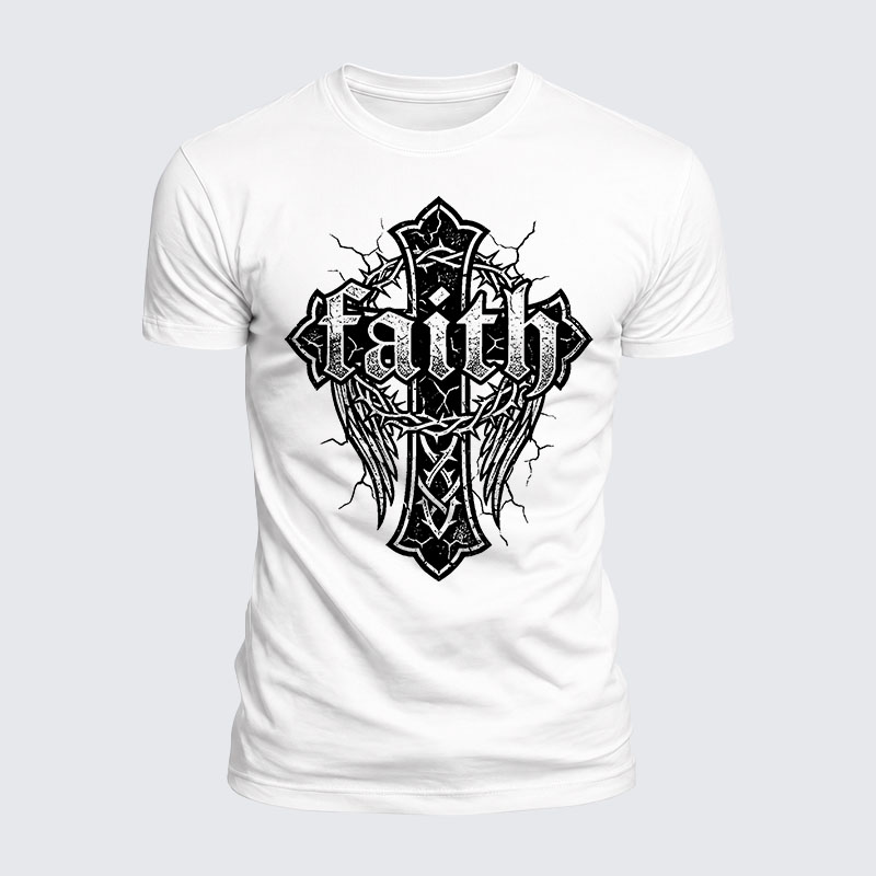 Faith Jesus God Christian  – Luxe Mercerized Interlock Cotton Tee