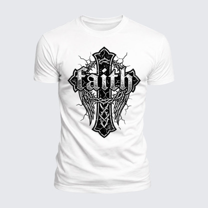 Faith Jesus God Christian  – Luxe Mercerized Interlock Cotton Tee