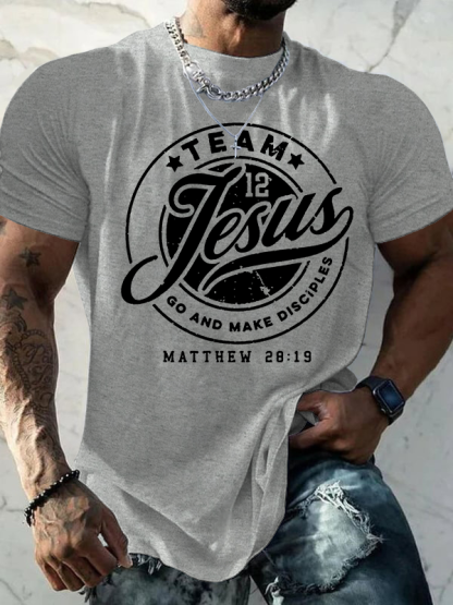 Team Jesus Go And Make Disciples Matthew Jesus God Christian Cotton T-Shirt