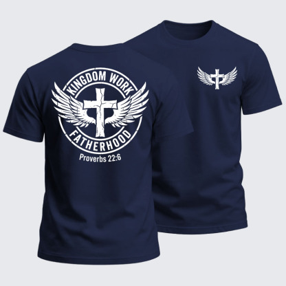 Heavyweight Cotton Tee - Fatherhood is Kingdom Work