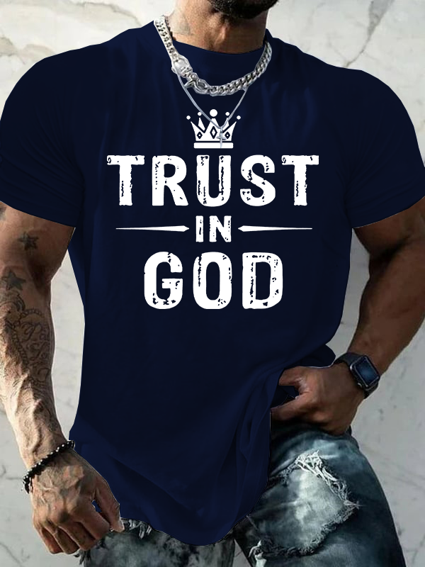 Trust in God Jesus God Christian Cotton T-Shirt