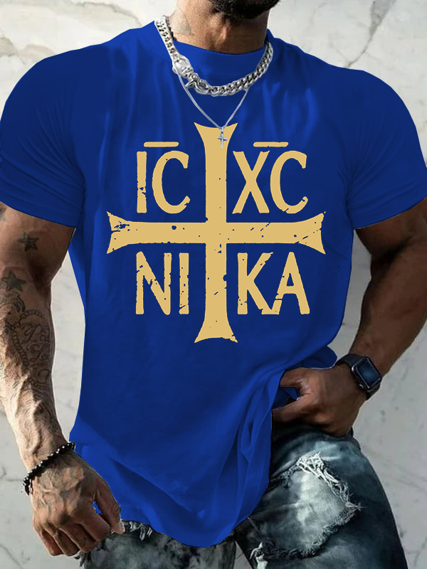 IC XC NIKA Jesus God Christian Cotton T-Shirt