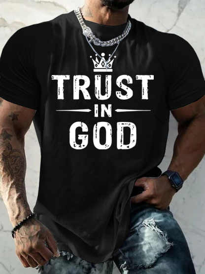 Trust in God Jesus God Christian Cotton T-Shirt