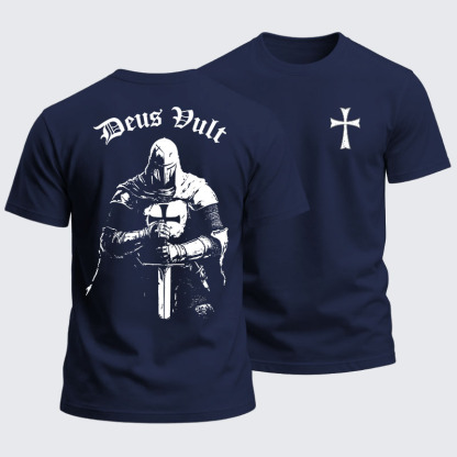 Heavyweight Cotton Tee - Deus Vult