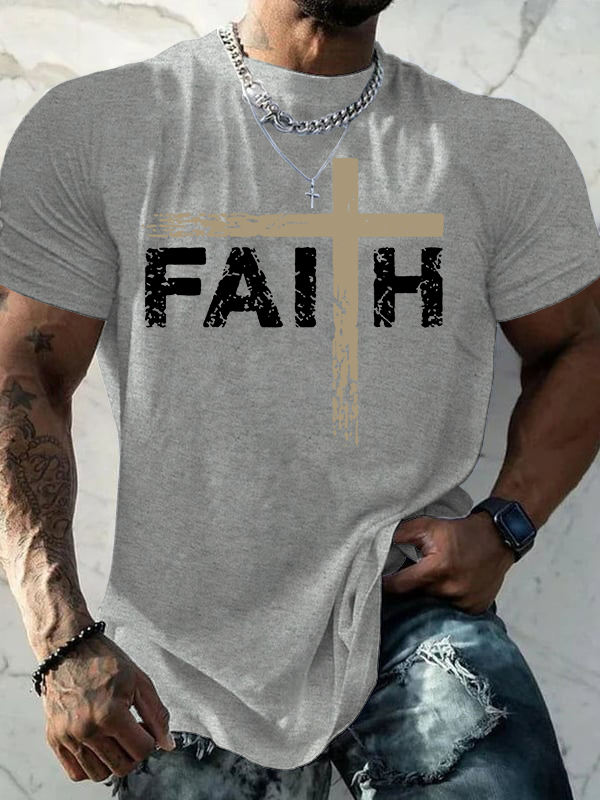 Faith Jesus God Christian Cotton T-Shirt