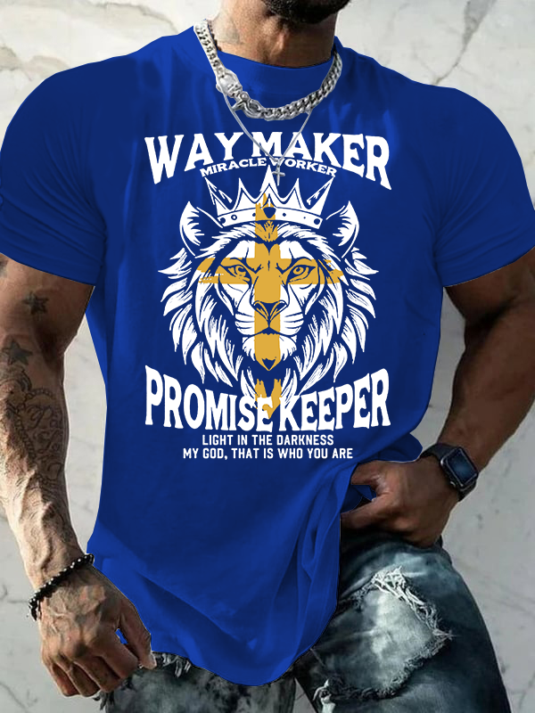 [Copy]Faith Printed Jesus God Christian Cotton T-Shirt