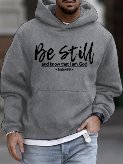 Psalm 46:10 Christian Cotton Hoodie