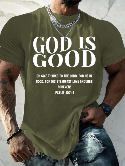 God Is Good Jesus God Christian Cotton T-Shirt