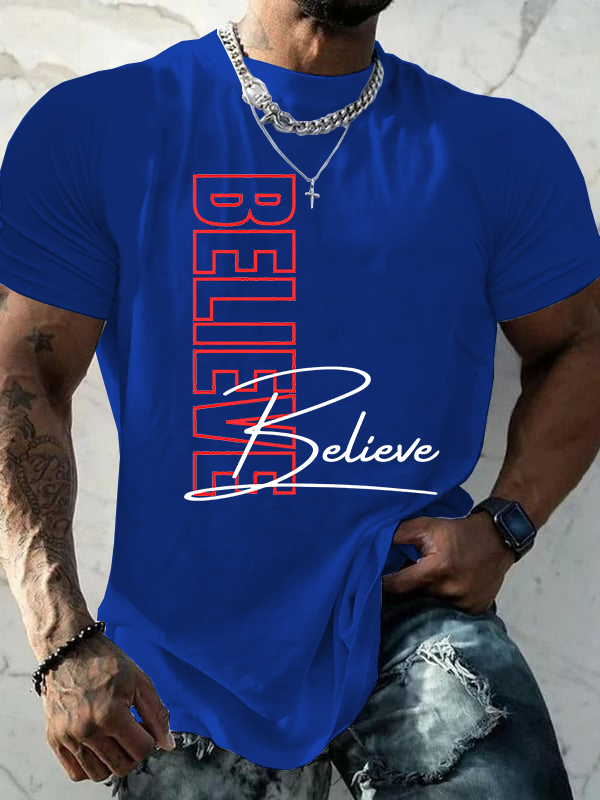 Believe Jesus God Christian Cotton T-Shirt