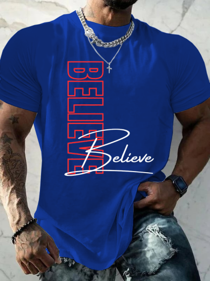 Believe Jesus God Christian Cotton T-Shirt