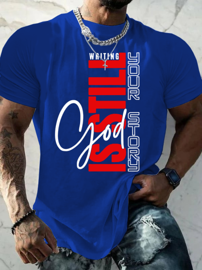 God Is Still Writing Your Story Jesus God Christian Cotton T-Shirt