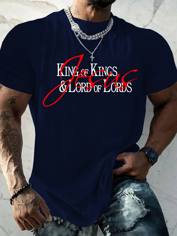Yeshua King Of Kings Lord Of Lords Jesus God Christian Cotton T-Shirt