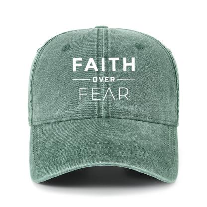 Heritage Washed Cap - Faith Over Fear 