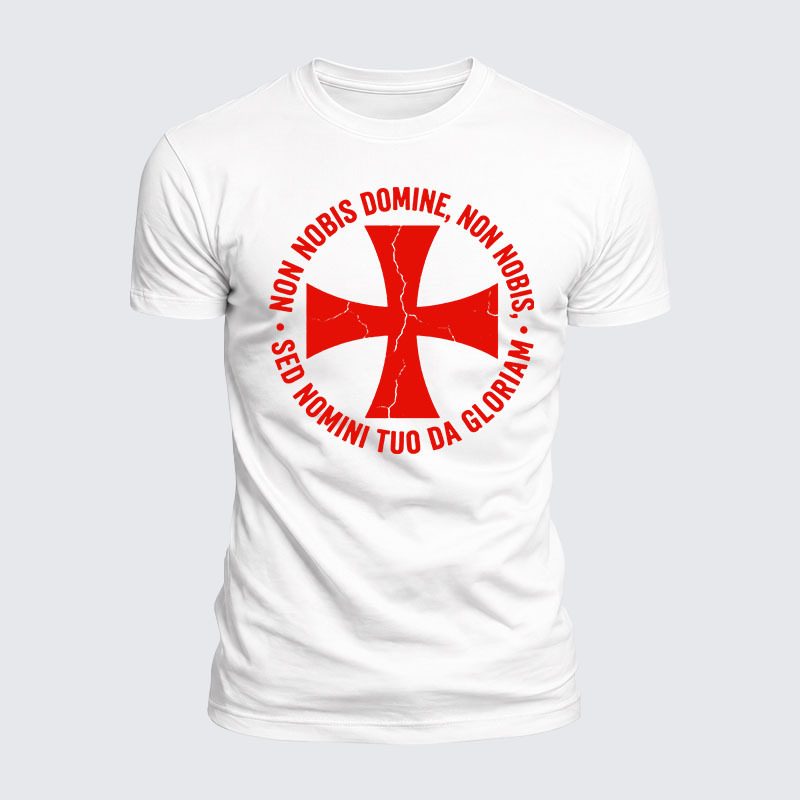 Luxe Mercerized Cotton Tee - Non Nobis Domine, Non Nobis, Sed Nomini Tuo Da Gloriam