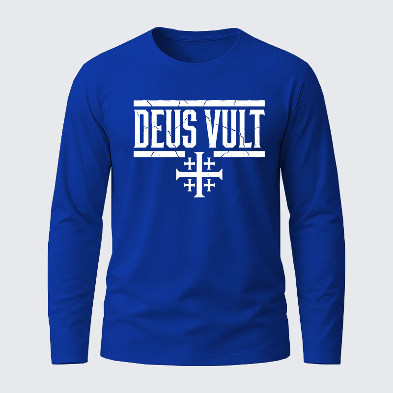 Deus Vult Cotton Long Sleeve T-Shirt