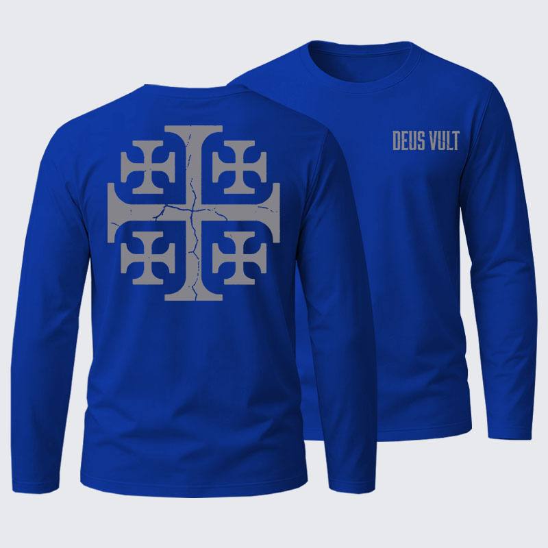 Deus Vult Cotton Long Sleeve T-Shirt
